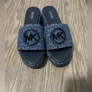 Michael Kors Denim Logo Sandals